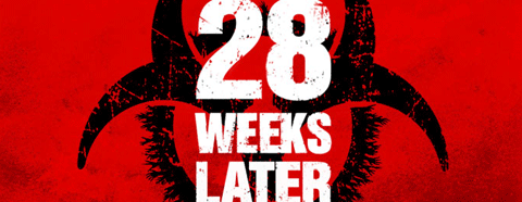 The 28 Weeks Later logo on a red background.