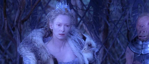 The white witch in her ice crown and fur.