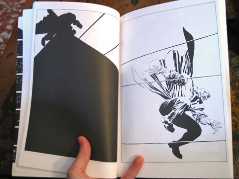 An interior spread from 'The Hard Goodbye', showing Marv.