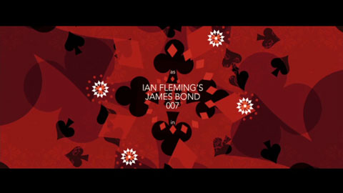 An image from the title seqence of Casino Royale.