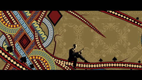 An image from the title seqence of Casino Royale.