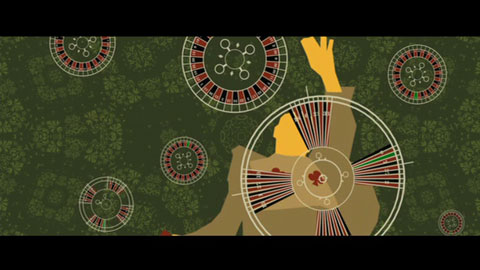 An image from the title seqence of Casino Royale.