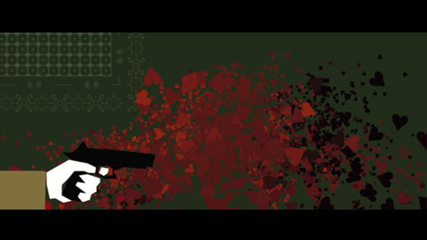 An image from the title seqence of Casino Royale.