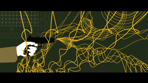 An image from the title seqence of Casino Royale.