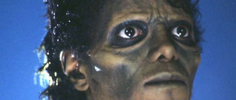 Close up of Michael Jackson as a zombie in 'Thriller'.