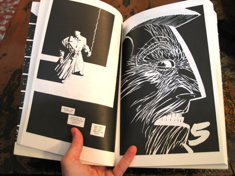 An interior spread from 'The Hard Goodbye', showing Marv.