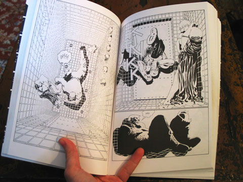 An interior spread from 'The Hard Goodbye', showing Marv.