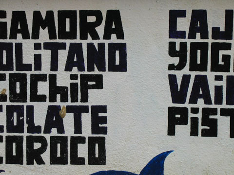 Painted lettering in Yelapa.